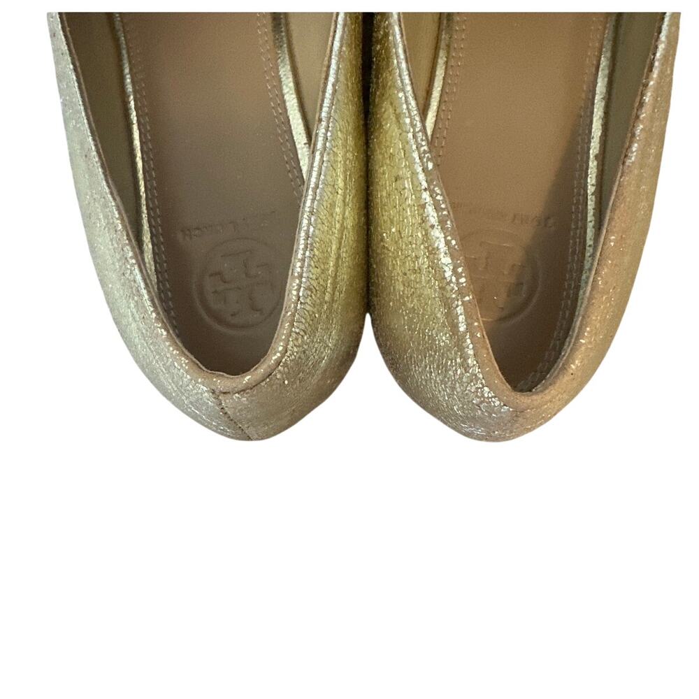 Tory‎ Burch Gemini Link Metallic Gold Loafers 9 - Picture 3 of 13